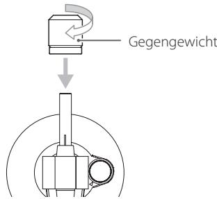 TEAC TN-200 - TN200 - Installieren des Gegengewichts. - 1