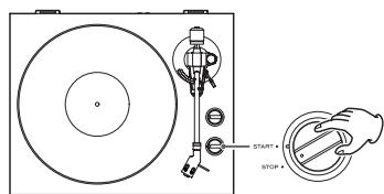 TEAC TN-200 - TN200 - Turn the START/STOP rotation knob to STOP to stop the turntable. - 1