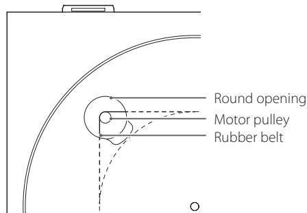 TEAC TN-200 - TN200 - Loop the belt around the motor pulley. - 1