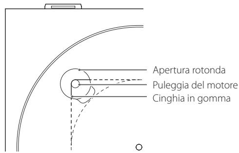 TEAC TN-200 - TN200 - Avvolgere la cinghia attorno alla puleggia del motore. - 1