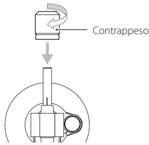 TEAC TN-200 - TN200 - Installare il contrappeso. - 1