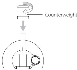 TEAC TN-200 - TN200 - Install the counterweight. - 1