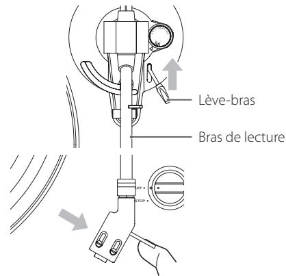 TEAC TN-200 - TN200 - Soulevez légèrement le lève-bras ou la patte du porte-cellule et ramenez le bras de lecture à sa position de repos. - 1