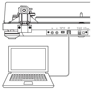 TEAC TN-200 - TN200 - Usare il cavo USB per collegare il computer e l'unità. - 1