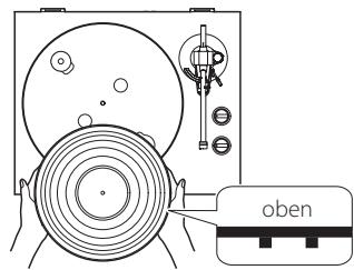 TEAC TN-200 - TN200 - Legen Sie die Plattentellermatte aus Gummi auf den Plattenteller. - 1