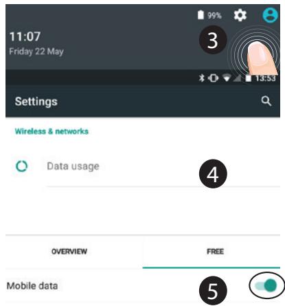 ARCHOS 45C HELIUM - Activer/désactiver les données mobiles - 1
