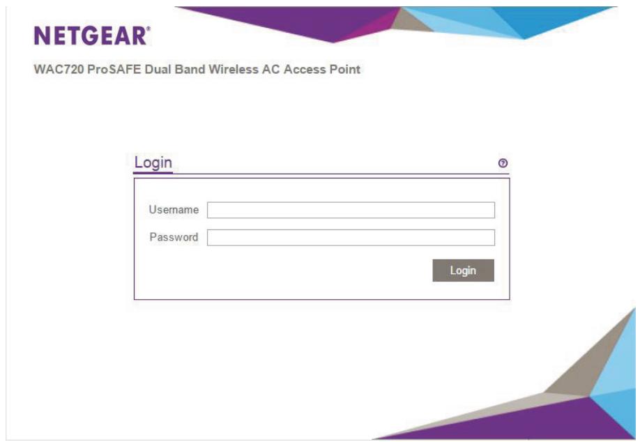 NETGEAR WAC720 - To log in to the wireless access point: - 1