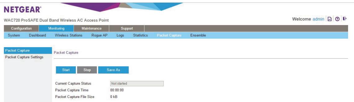 NETGEAR WAC720 - To capture packets: - 1