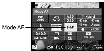 OLYMPUS E-M10 MARK II - Choix d'un mode de mise au point (mode AF) - 1