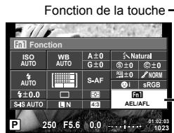 OLYMPUS E-M10 MARK II - Attribution de fonctions aux touches (Touche Fonction) - 1