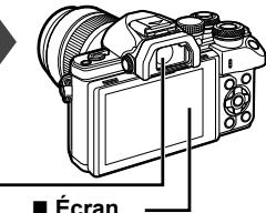 OLYMPUS E-M10 MARK II - Permutation entre la prise de vue en direct et la prise de vue avec le viseur - 3
