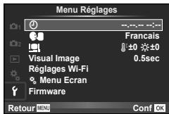 OLYMPUS E-M10 MARK II - Utilisation du menu de configuration - 1