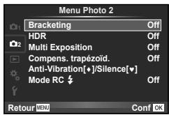 OLYMPUS E-M10 MARK II - Variation des réglages sur une série de photos (bracketing) - 1