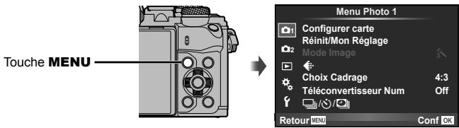 OLYMPUS E-M10 MARK II - Affichez les menus. - 1