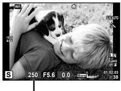 OLYMPUS E-M10 MARK II - Choix de la vitesse d'obturation (mode priorité vitesse S) - 2