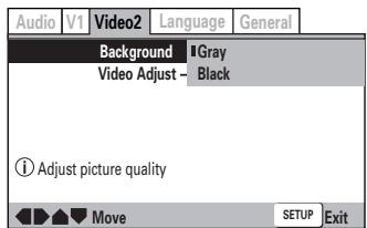 ONKYO DV-SP 500 - Changing the Background of the Screen - 1