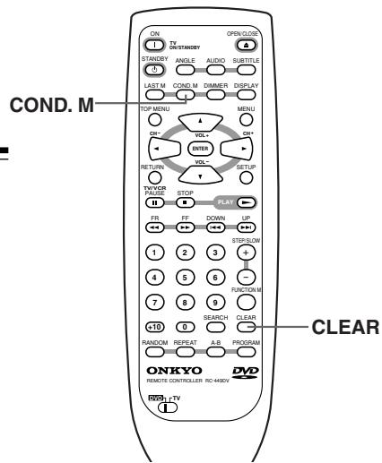 ONKYO DV-SP 500 - Memorizing Settings for Often Viewed DVDs (Condition Memory) - 1