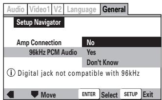 ONKYO DV-SP 500 - Setting compatibility with 96 kHz output - 1