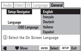ONKYO DV-SP 500 - Setting the OSD Language (On-Screen Display Language) - 1
