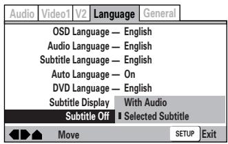 ONKYO DV-SP 500 - ■ Forcing subtitles to be displayed Expert - 1