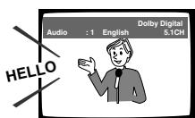 ONKYO DV-SP 500 - Press AUDIO repeatedly to select the desired language. - 1