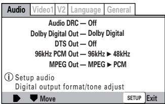 ONKYO DV-SP 500 - Using the Setup Screen Menus - 3