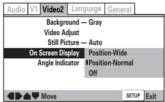 ONKYO DV-SP 500 - Setting the Position of the On-screen Display Expert - 1