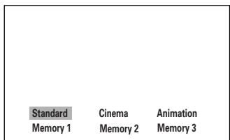 ONKYO DV-SP 500 - Selecting a preprogrammed setting - 3