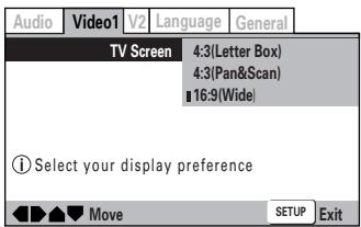 ONKYO DV-SP 500 - Setting the TV Screen Size - 1