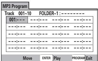 ONKYO DV-SP 500 - Use the number buttons to enter a three-digit folder number. - 1