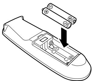 ONKYO DV-SP 500 - Inserting the Batteries - 2