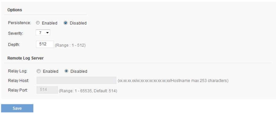 LINKSYS LAPAC1750PRO X2 - Log Settings - 1