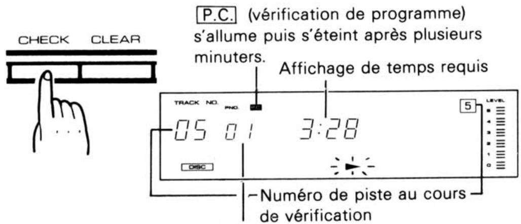 KENWOOD DP 5010 - Exemple: on appuie sur la touche CHECK (vérification) - 1