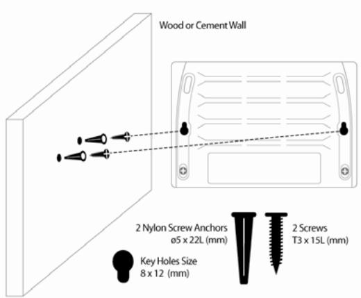 D-LINK GO-SW-16G - B.) Mounting on a wood wall - 1