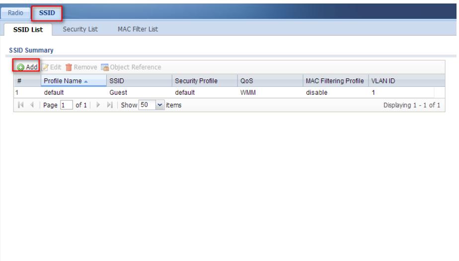 ZYXEL UAG50 - Step 2: Configuration > Network > Interface > VLAN - 4