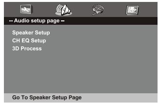 TAKARA DIV212 - Page de configuration audio - 1