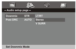 TAKARA DIV212 - Page de configuration audio - 2