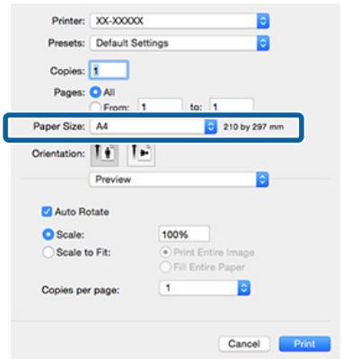 EPSON SC-P400 - Configuration des paramètres sous Mac OS X - 1