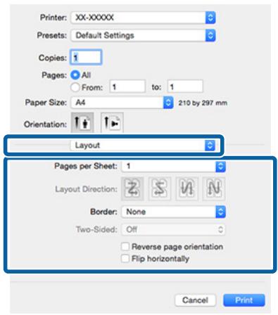 EPSON SC-P400 - Configuration des paramètres sous Mac OS X - 1