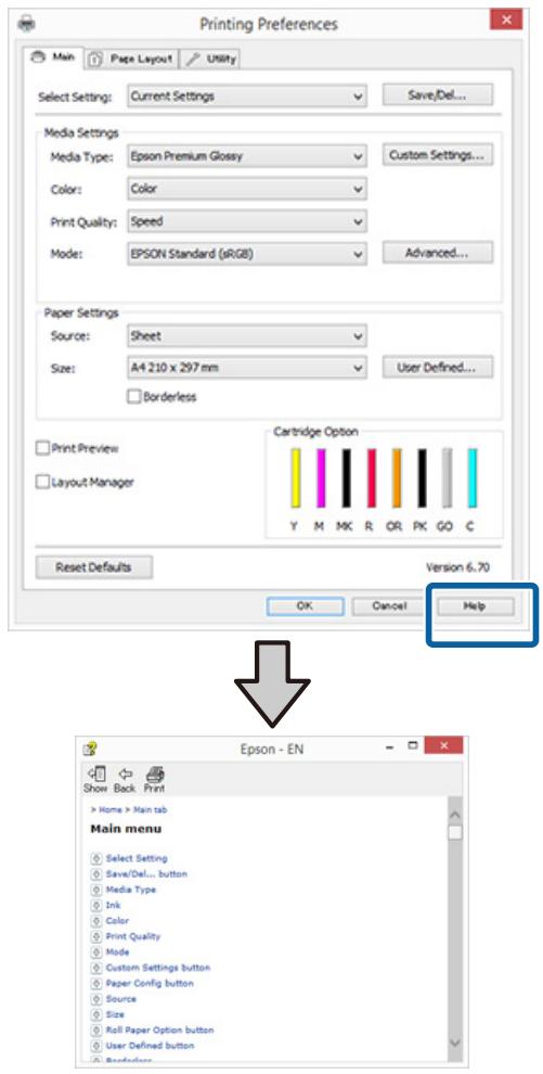 EPSON SC-P400 - Cliquez sur la touche Aide pour l'afficher - 1