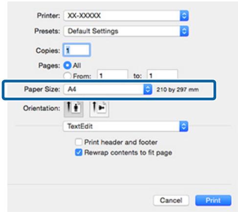 EPSON SC-P400 - Configuration des paramètres sous Mac OS X - 1
