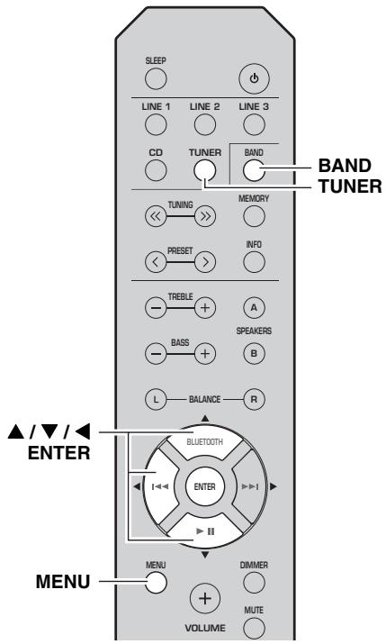 YAMAHA RN602 - Vérifier la force du signal de chaque canal DAB - 1