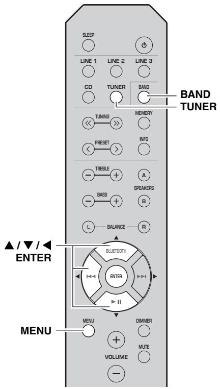 YAMAHA RN602 - Effacer toutes les stations présélectionnées - 1