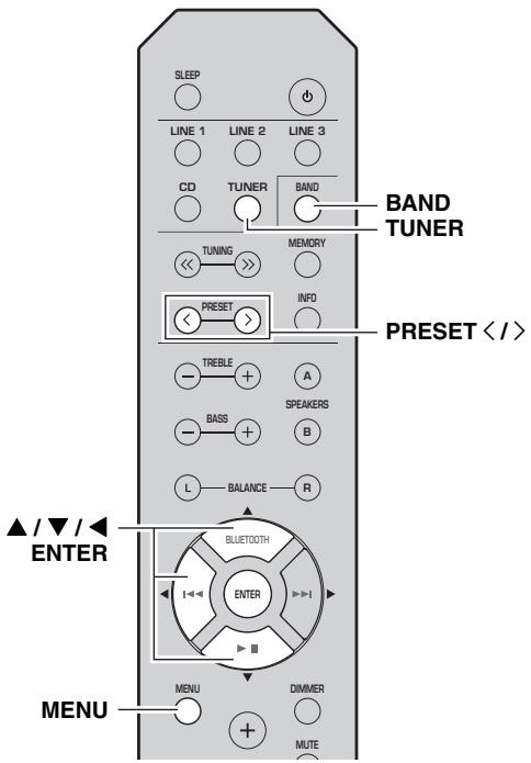 YAMAHA RN602 - Effacement d'une station préseLECTIONnée - 1