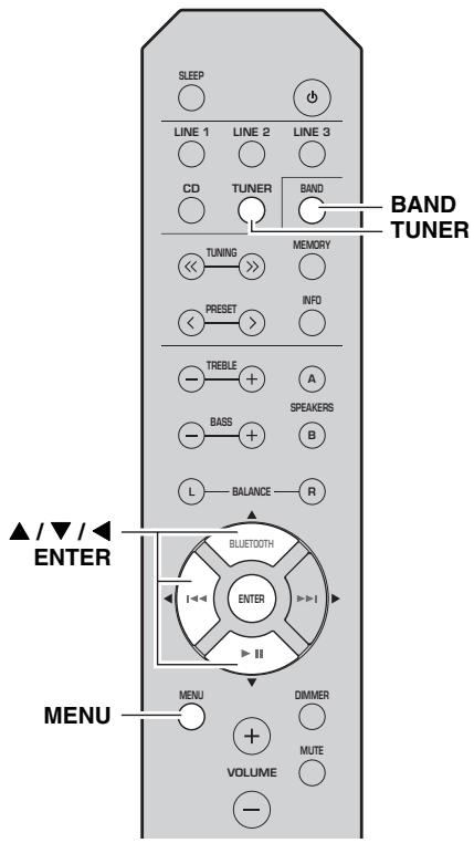 YAMAHA RN602 - Effacer toutes les stations présélectionnées - 1