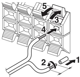 YAMAHA RN602 - Raccordement des câbles d'enceinte - 1