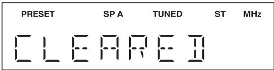 YAMAHA RN602 - Appuyez sur ▲/▼ pour sélectionner « CLEAR OK », puis appuyez sur ENTER. - 1