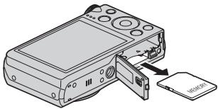 CASIO EXILIM ZR200 - To replace the memory card - 1