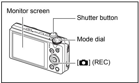 CASIO EXILIM ZR200 - Set the mode dial to (Auto) or (Premium Auto PRO) to select Auto recording mode. - 2