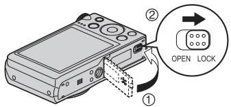 CASIO EXILIM ZR200 - Close the battery cover. - 1